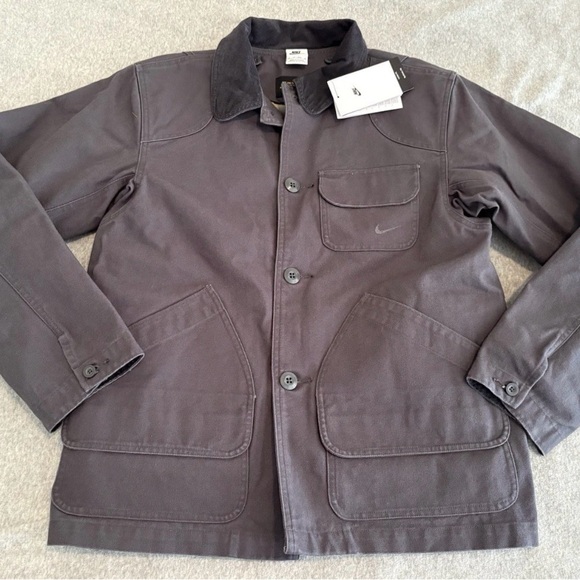 Nike Life Blanket Lined Chore Barn Coat Gray Sz S NWT FZ0132-060 $350 MSRP New - Picture 1 of 6